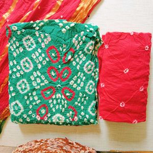 Beautiful Bandhani Unstitched Suit For Women