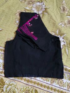 34 size Black Embroidered blouse
