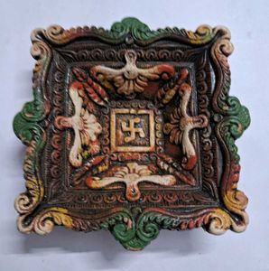 Ornate Swastika Decor Showpiece