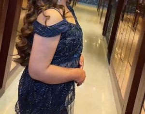 Stunning Navy Blue Embellished Lehenga Choli