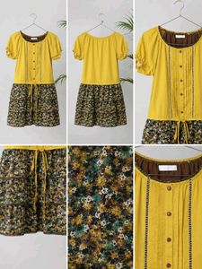 Yellow Floral Print dress