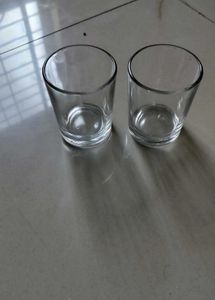 Set of Two Glass Shot Glasses