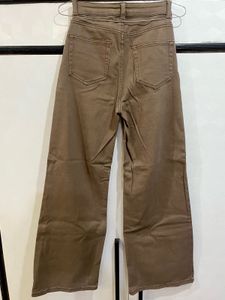 H&amp;M Wide Leg Brown Jeans