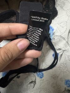 Sheer Embroidered Black Bra