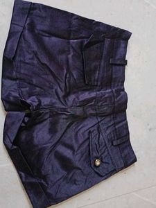 Stylish Studded Dark Blue Shorts