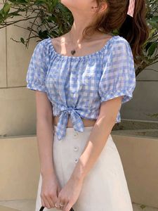 New with tag Cute Bow Blaid Top