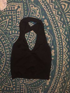 Black Halter Neck Top