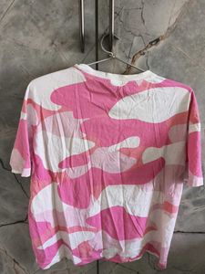 Pink Camo Graphic T-Shirt
