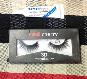 Red Cherry 3D False Eyelashes Kit