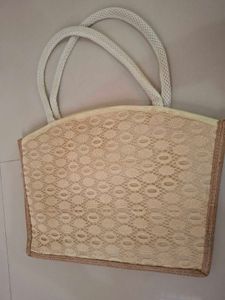 Boho Floral Woven Tote Bag