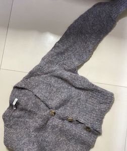Gray Knit Cardigan