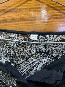 Black &amp; White Printed Kurta