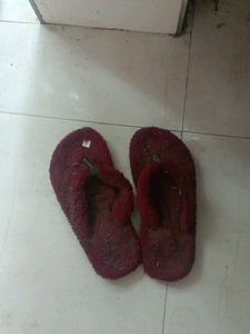 Cozy Maroon Flip-Flops