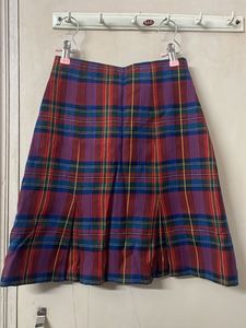 Plaid Pleated Mini Skirt