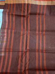 Brick Red Pune Cotton Saree