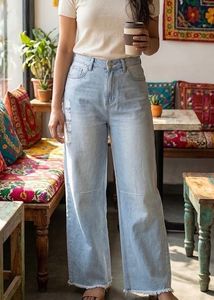 Light Wash Wide Leg Jeans