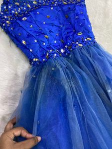 Stunning Royal Blue Embellished Ball Gown
