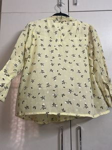 Flowy Floral Print Chiffon Blouse