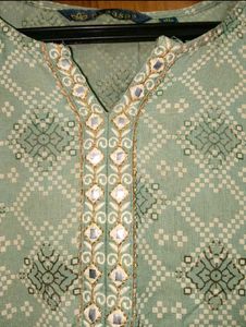 Elegant Green Printed Kurta