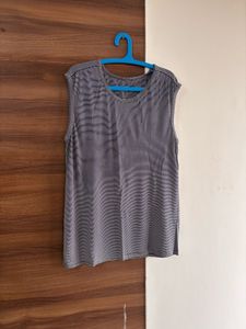 Striped Sleeveless T-Shirt