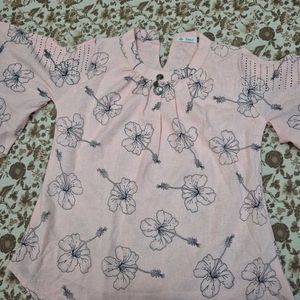 Pink Floral Print top