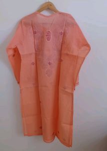Cotton Kurta With Hand Embroidery