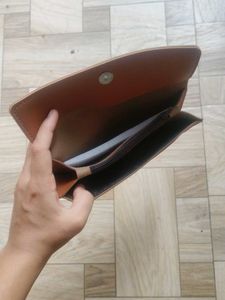 Cute Brown Wallet with Pom Po