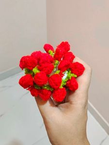 crochet flower bouquet coaster