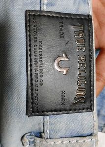 True Religion Light Wash Denim Shorts