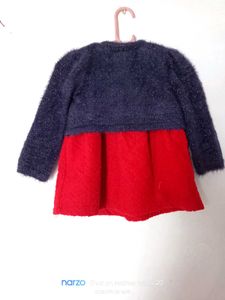 Girls Red Dress with Shrug