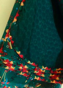 Green Printed Saree
