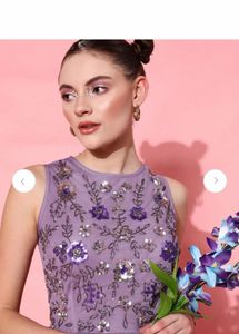 Purple Embellished Gown