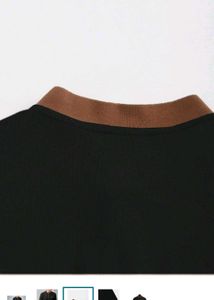 Men's Black &amp; Brown Polo Shirt