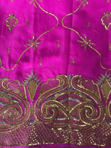 Vibrant Pink Sequined saree