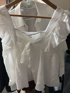 Chic White Square Neck Top