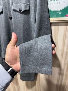 H&amp;M Military Style Grey Button Down Jacket