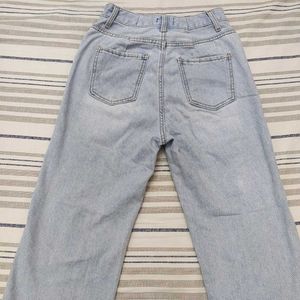 Ripped Wide Leg Jeans