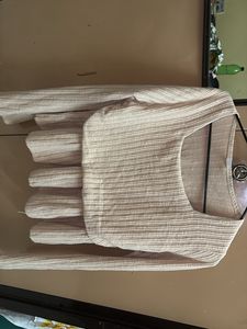 Ribbed Square Neck Cropped Top