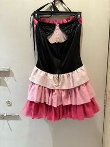 Chic Corset Dress with Ruffles