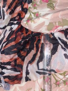 animal print ruffle top