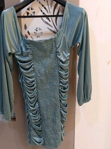 Stylish Blue Bodycon Mini Dress