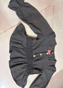 Chic Grey Checkered top