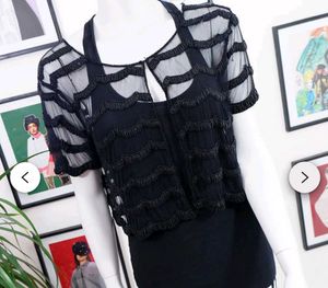 ROMAN Black Beaded Bolero Jacket