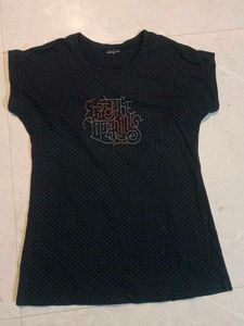 Black Graphic Print T-Shirt