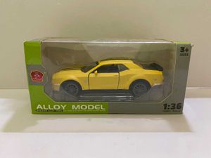 Yellow Dodge Challenger Toy Car