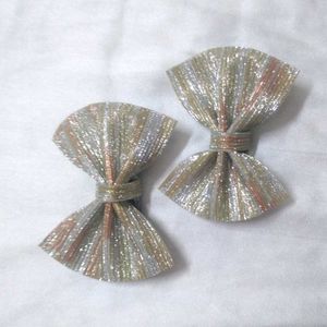Sparkly Bow Hair Clips Set