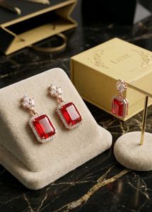 ❤️ Ruby Red Statement Earrings