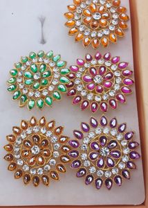 Beautiful Kundan Colourfull 5 Big Rings