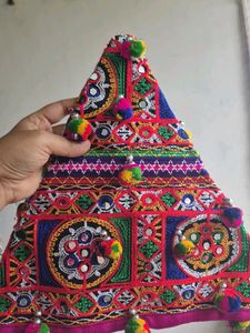 Vibrant Embroidered Tribal  Cap