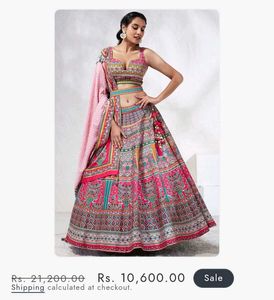 semi bridal multi colour lehenga panchii brand